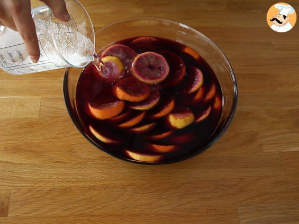 Sangria de vinho tinto (e frutas cítricas) - Preparação Passo 3