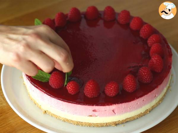 Bolo mousse framboesa e chocolate branco, Bavarois - Preparação Passo 15