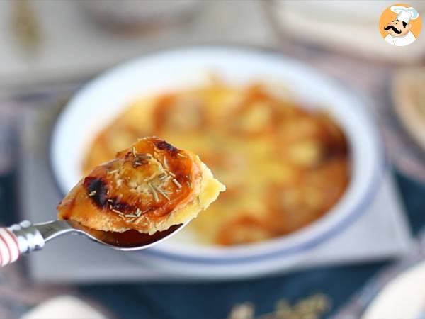 Gratinado de Damasco (alperce) com leite de coco - Preparação Passo 6