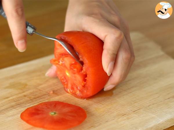 Tomate Recheado (fácil e prático) - Preparação Passo 1