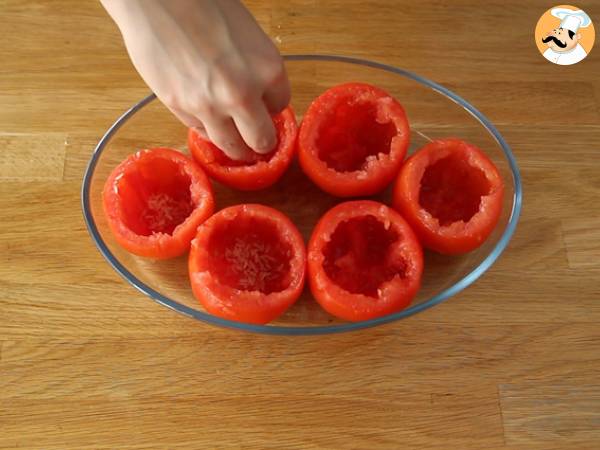 Tomate Recheado (fácil e prático) - Preparação Passo 4