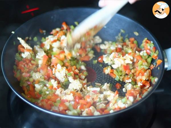 Quesadillas de frango e abacate - Preparação Passo 2