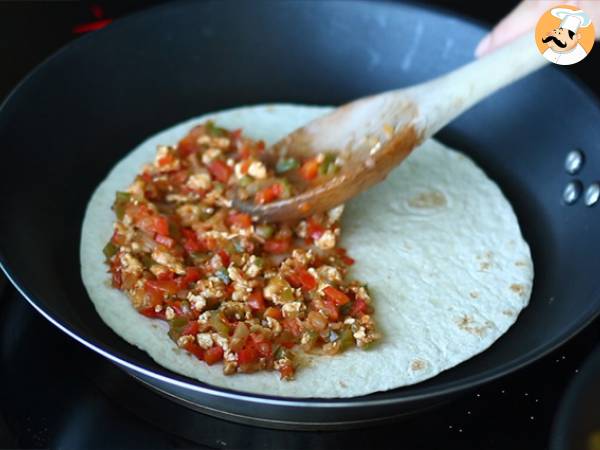 Quesadillas de frango e abacate - Preparação Passo 4