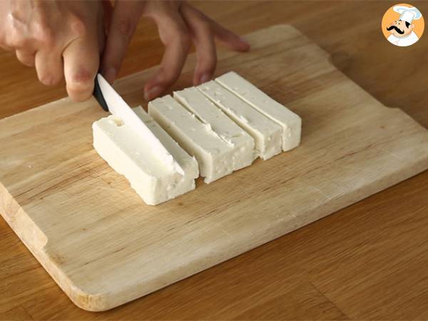 Queijo feta frito com sésamo (gergelim) - Preparação Passo 1