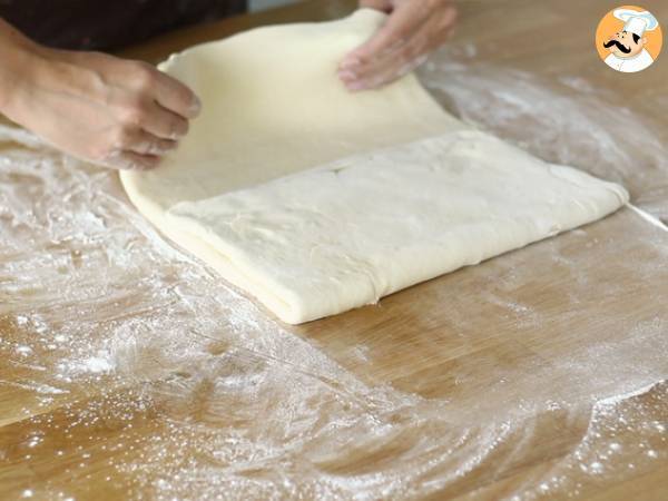 Croissant de chocolate (pão de chocolate) - Preparação Passo 8