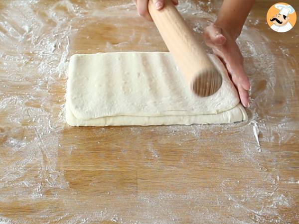 Croissant de chocolate (pão de chocolate) - Preparação Passo 9