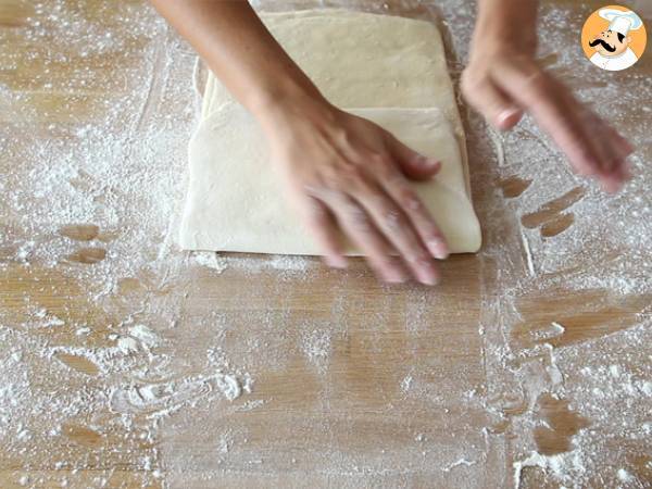 Croissant de chocolate (pão de chocolate) - Preparação Passo 11