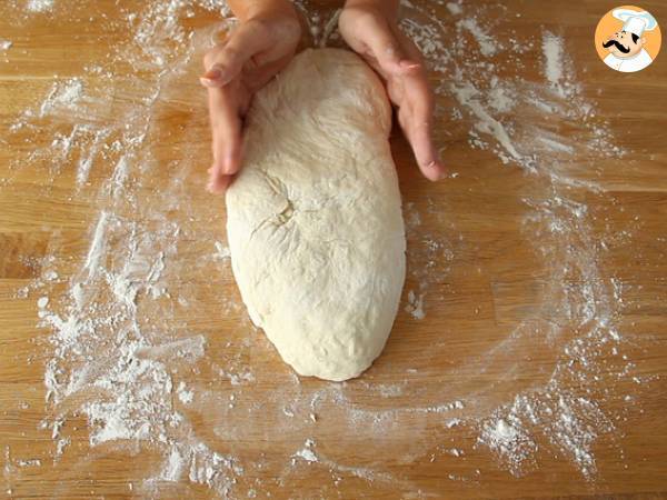 Fougasse com cebola e bacon (pão recheado francês) - Preparação Passo 6