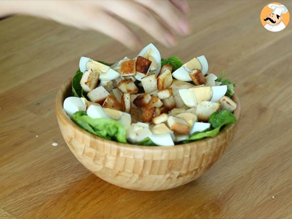 Salada Caesar (Salada César) - Preparação Passo 10