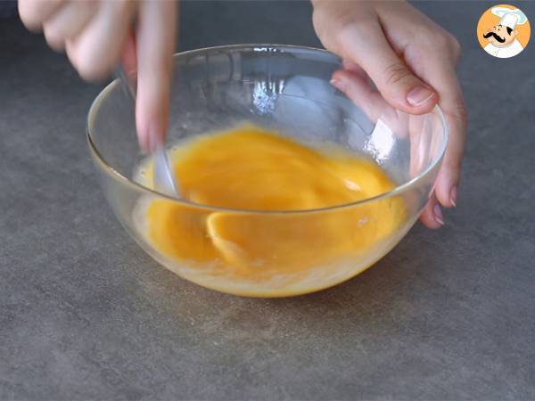 Tortilha de queijo e presunto feito no forno (tortilla - omelete) - Preparação Passo 1