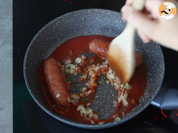 Polenta com linguiça defumada - Preparação Passo 3