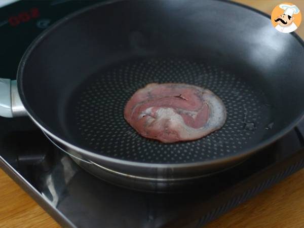 Cheeseburger (queijo raclette e presunto) - Preparação Passo 4