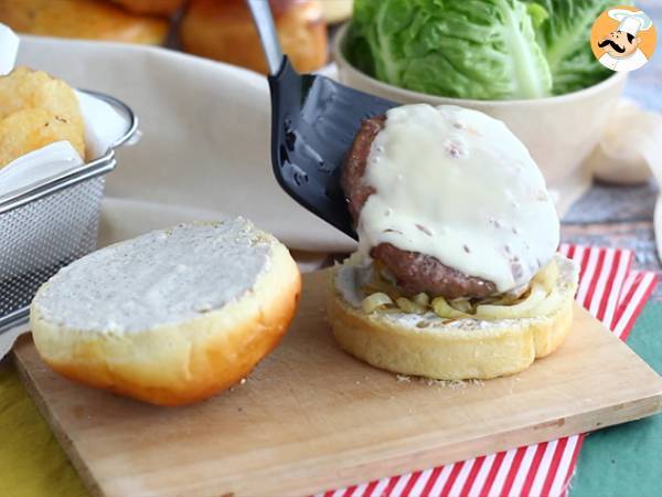 Cheeseburger (queijo raclette e presunto) - Preparação Passo 5