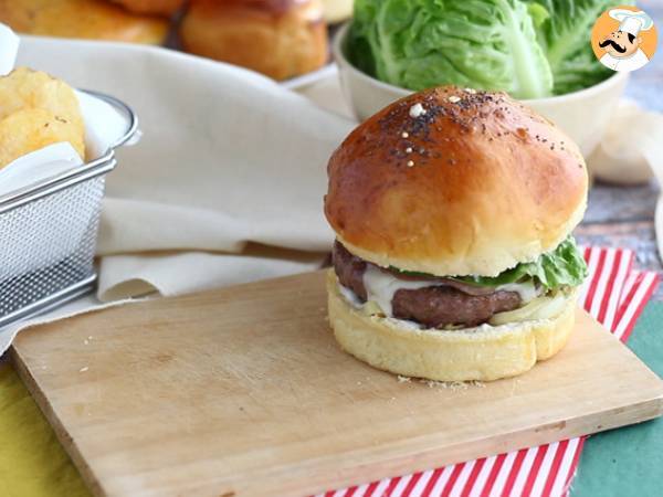 Cheeseburger (queijo raclette e presunto) - Preparação Passo 6