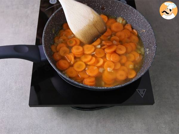 Medalhões de lentilha vermelha e cenoura - Preparação Passo 1