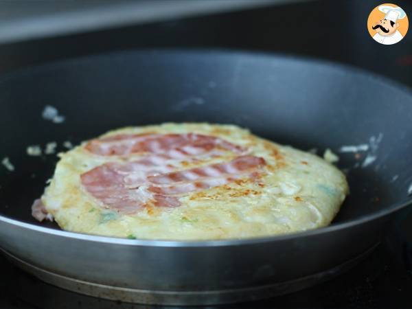 Okonomiyaki - Omelete japonesa - Preparação Passo 5