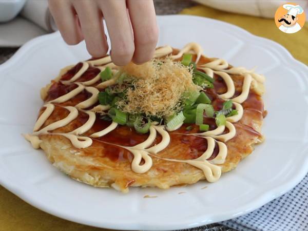 Okonomiyaki - Omelete japonesa - Preparação Passo 6