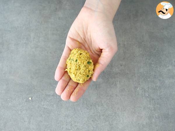 Nuggets de frango, ervilha e cenoura - Preparação Passo 2