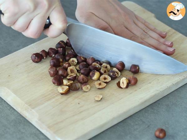 Fudge de chocolate e avelãs - Preparação Passo 1