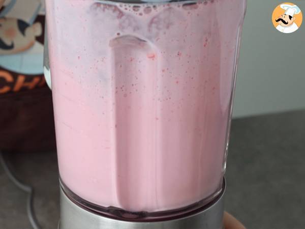 Milkshake de morango e framboesa - Preparação Passo 2