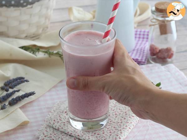 Milkshake de morango e framboesa - Preparação Passo 3