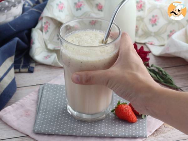 Milkshake de morango e baunilha - Preparação Passo 3