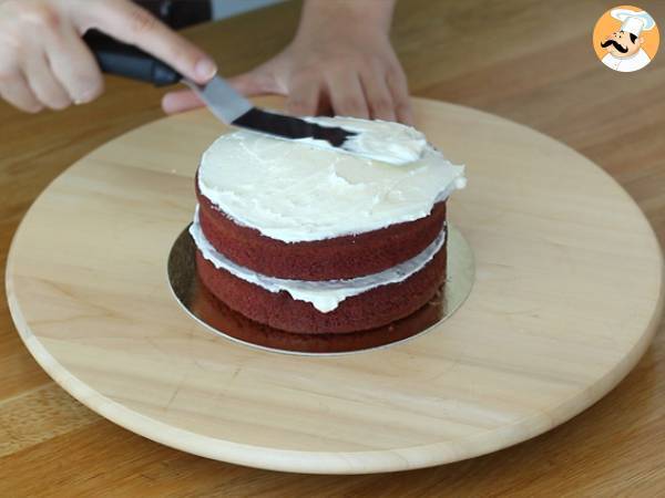 Red velvet cake (ou bolo veludo vermelho) - Preparação Passo 10