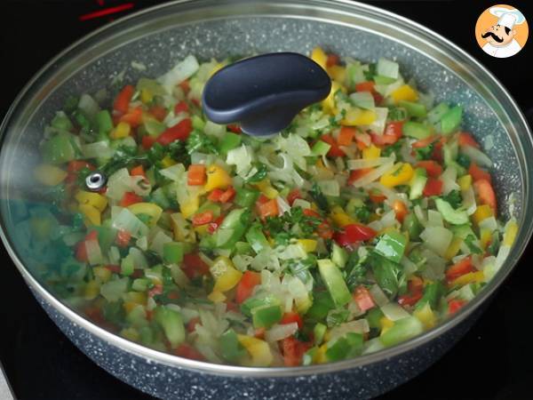 Shakshuka (Ovos com molho de tomate) - Preparação Passo 3