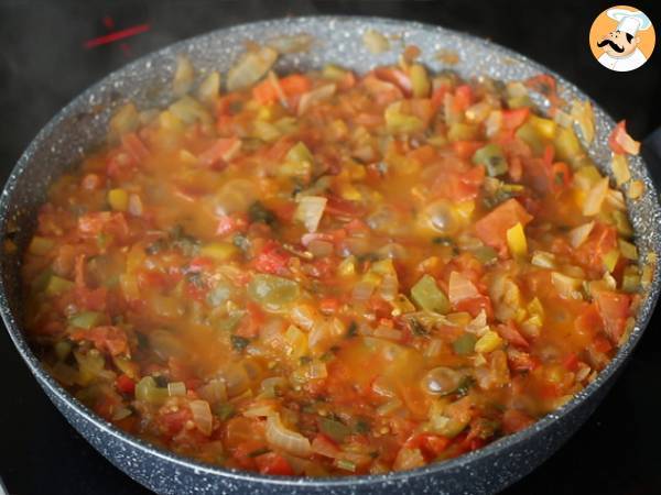 Shakshuka (Ovos com molho de tomate) - Preparação Passo 4