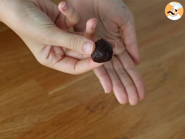 Trufas de chocolate (decoradas) - Preparação Passo 4