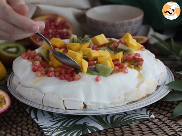 Pavlova exótica - Suspirão de maracujá e romã - Preparação Passo 6