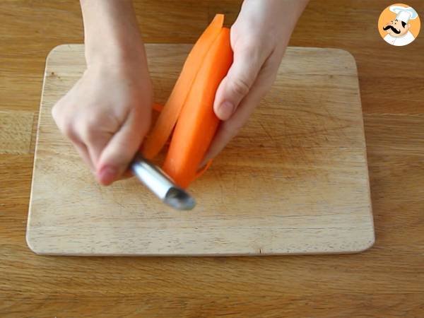 Rolinho primavera vegetariano - couve roxa e batata doce - Preparação Passo 3