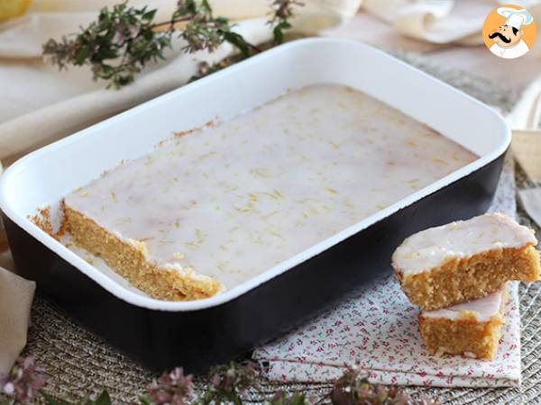 Brownie de limão e aveia com cobertura glacê - Preparação Passo 7