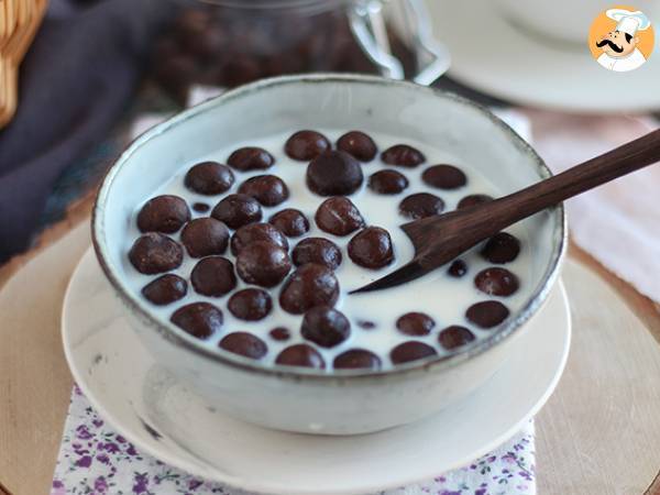 Bolas de cereais e chocolate, tipo Nesquik - Preparação Passo 4