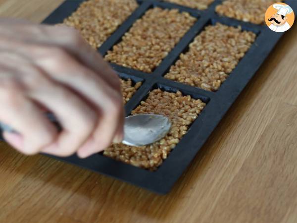 Barras de cereais- Arroz tufado e Chocolate - Preparação Passo 6