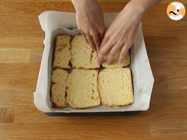 Cheesecake com rabanada francesa (French toast cheesecake) - Preparação Passo 4