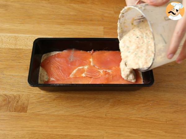 Terrine de salmão (fresco e fumado) - Preparação Passo 2