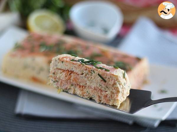 Terrine de salmão (fresco e fumado) - Preparação Passo 5