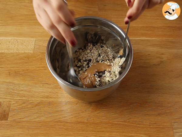 Barras de cereais (chocolate e amêndoas) - Preparação Passo 2