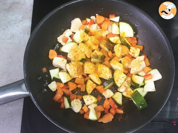 Quinoa com legumes e frango - Preparação Passo 2