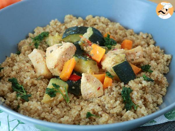 Quinoa com legumes e frango - Preparação Passo 4