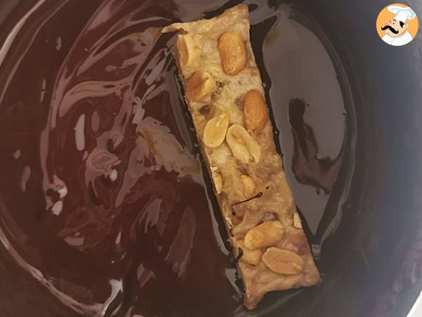 Snickers caseiro (vegano e sem gluten) - Preparação Passo 8