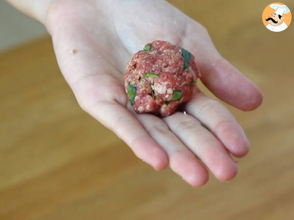 Almôndegas de carne e parmesão - Preparação Passo 2