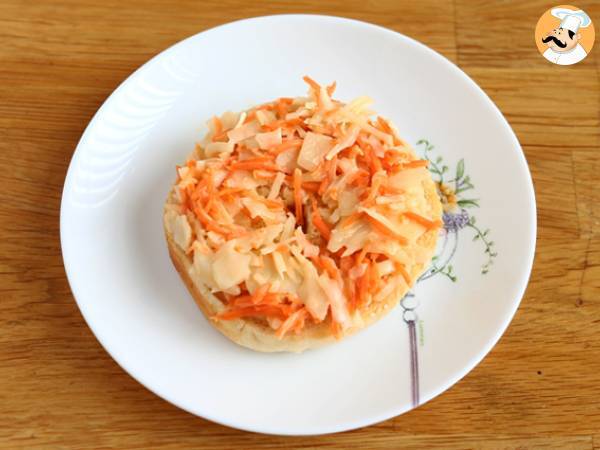 Sanduíche com peito de peru, salada e ovo - Preparação Passo 1