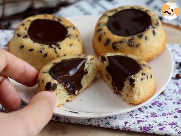 Financiers tigrados recheados com chocolate - Preparação Passo 9