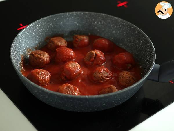 Almôndegas vegetarianas de seitan com molho de tomate - Preparação Passo 5