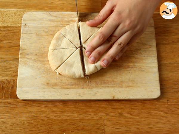 Chips de pão pita, receita express - Preparação Passo 1