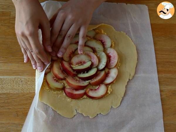 Tarte rústica de pêssego e alecrim - Preparação Passo 6