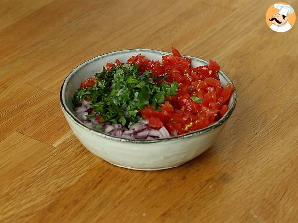 Salsa mexicana Pico de gallo e doritos caseiros - Preparação Passo 1