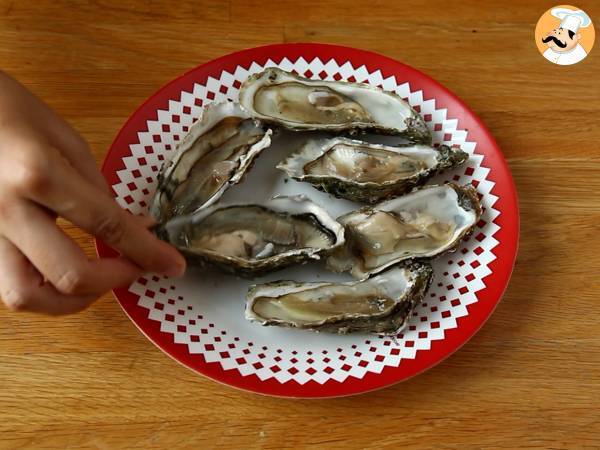 Ceviche de ostras: leite de tigre e maracujá - Preparação Passo 1